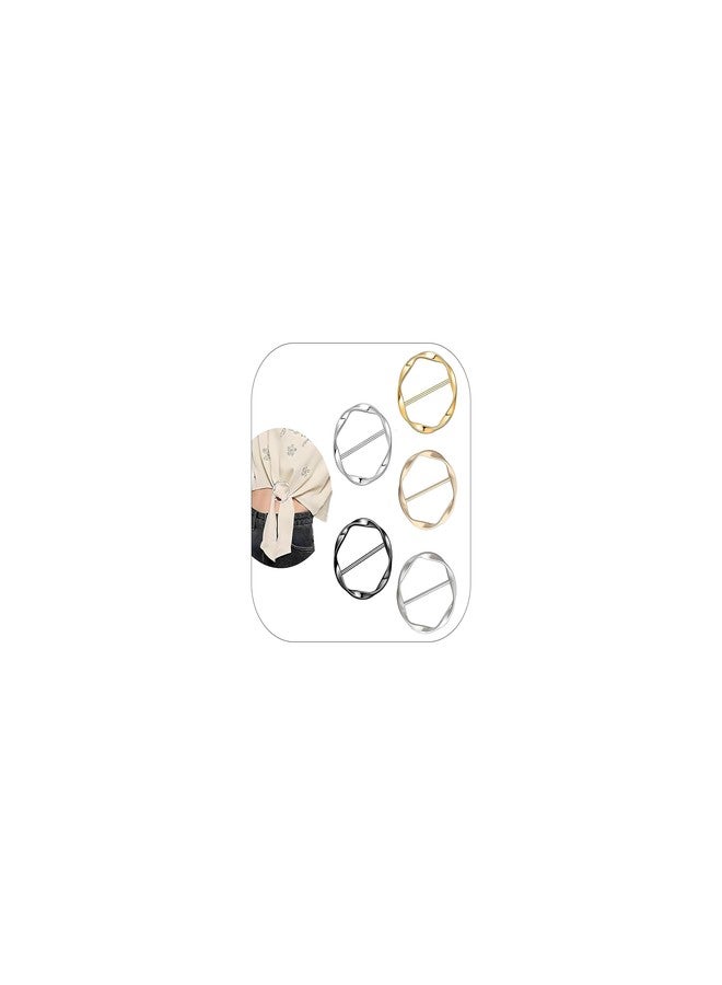 Frodete Scarf Ring Clip Scarf Rings for Women Button Covers for Women Blouses Shirt Tightener Clip Cinch Pin Clothes Jewelry - Image 1