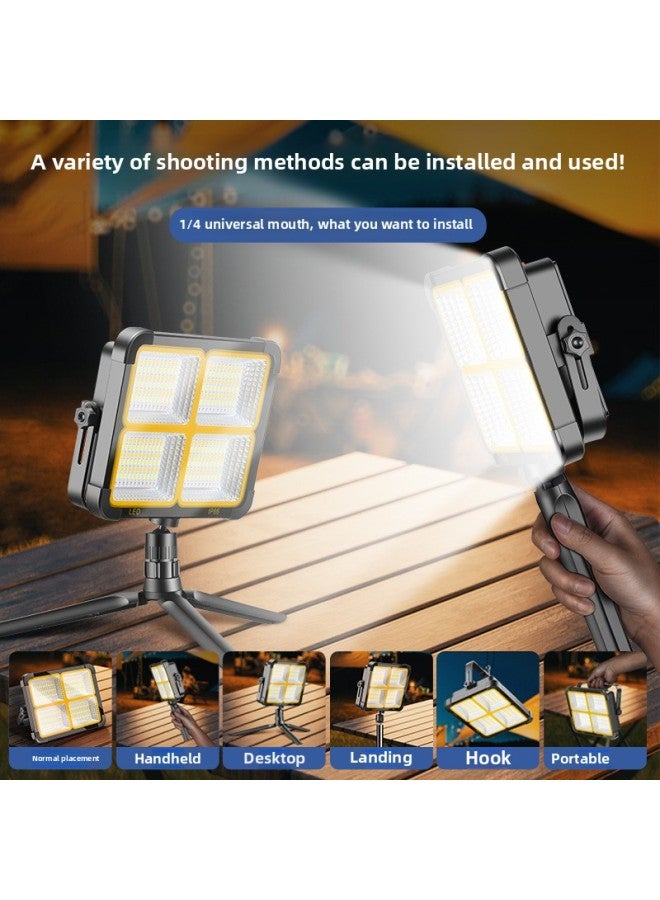 Loquat Rechargeable】 Live Light LED Professional Photography Portable Night Portraits Shooting Light Anchor Outdoor Dew-Light Color: Handheld + 10800 Mah (built-in Battery) + Soft Box - Image 3