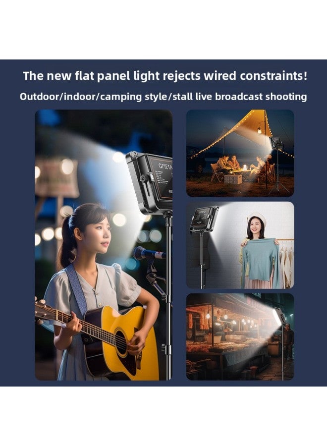 Loquat Rechargeable】 Live Light LED Professional Photography Portable Night Portraits Shooting Light Anchor Outdoor Dew-Light Color: Handheld + 10800 Mah (built-in Battery) + Soft Box - Image 2