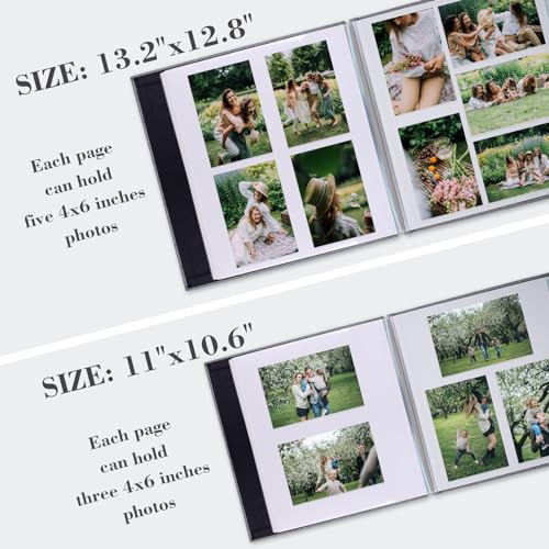 Aenbuslm Photo Album Self Adhesive Pages for 4x6 5x7 8x10 Pictures Magnetic Scrapbook Photo Albums with Sticky Pages Books with A Metallic Pen for Baby Wedding Family 11x10.6 GrassGreen 60 Pages - Image 5
