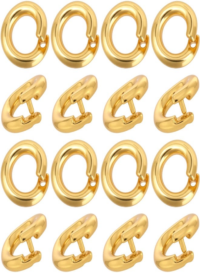 Winsyison 20pcs Split Open End Jump Rings, 18K Gold Plated Locking Circle Clasp Ring, ID 3mm Connector Accessories for Earrings Bracelets Necklaces DIY Crafts Jewelry Making - Image 1