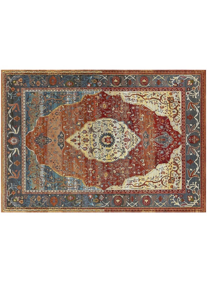 Anna 80x120CM Anti-Slip Crystal Velvet Rug for Home Living Room, Durable and Waterproof - Image 1