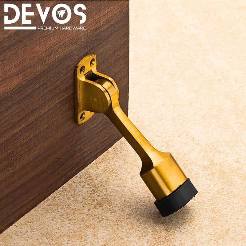 Devos Royal Charms Antique Aluminium Single Door Fittings Set | Hardware Accessories Kit, Brass Antique Finish | 1 Big Aldrop 10'',2 Handles 6'',1 Latch 7'',1 Stopper 6 - Image 5