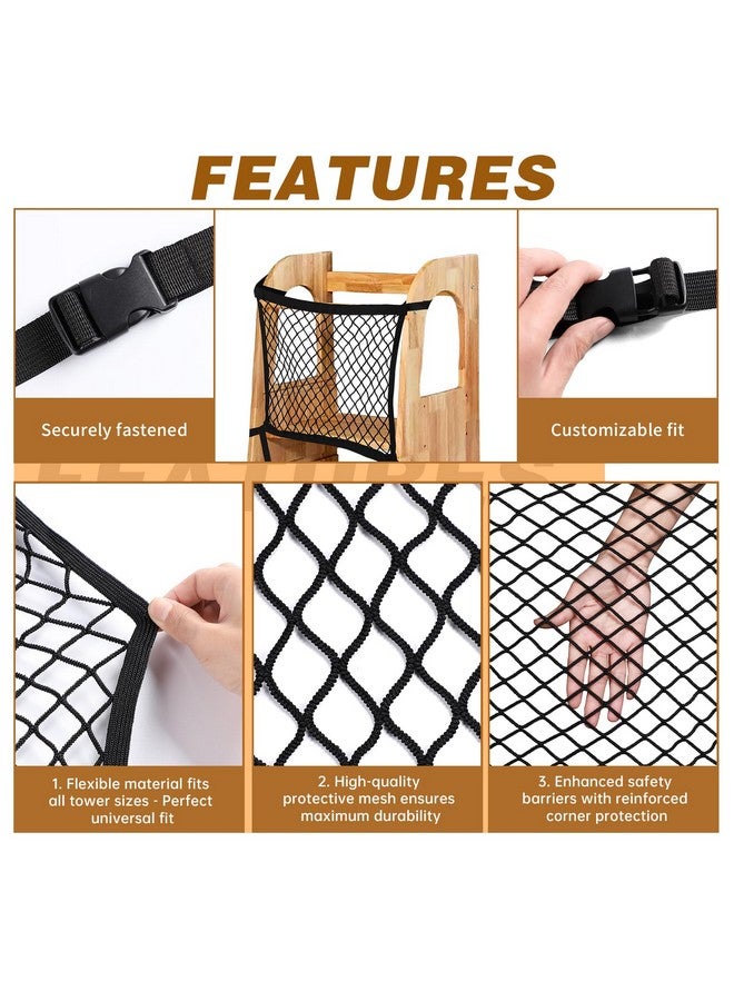 LONTCS Toddler Safety Net,Toddler Safety Net for Enhanced Safety and Convenience,Double-Layer Design with Storage Enhanced Safety for Kids Kitchen Play & Activities - Image 3