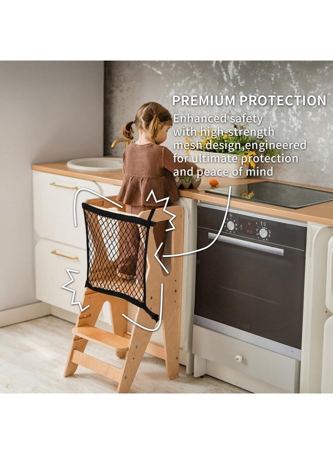 LONTCS Toddler Safety Net,Toddler Safety Net for Enhanced Safety and Convenience,Double-Layer Design with Storage Enhanced Safety for Kids Kitchen Play & Activities - Image 5