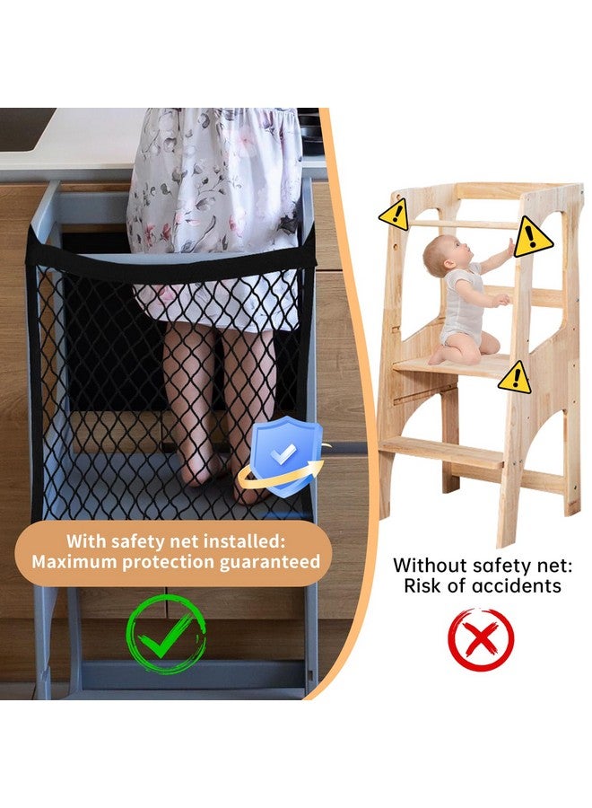LONTCS Toddler Safety Net,Toddler Safety Net for Enhanced Safety and Convenience,Double-Layer Design with Storage Enhanced Safety for Kids Kitchen Play & Activities - Image 4