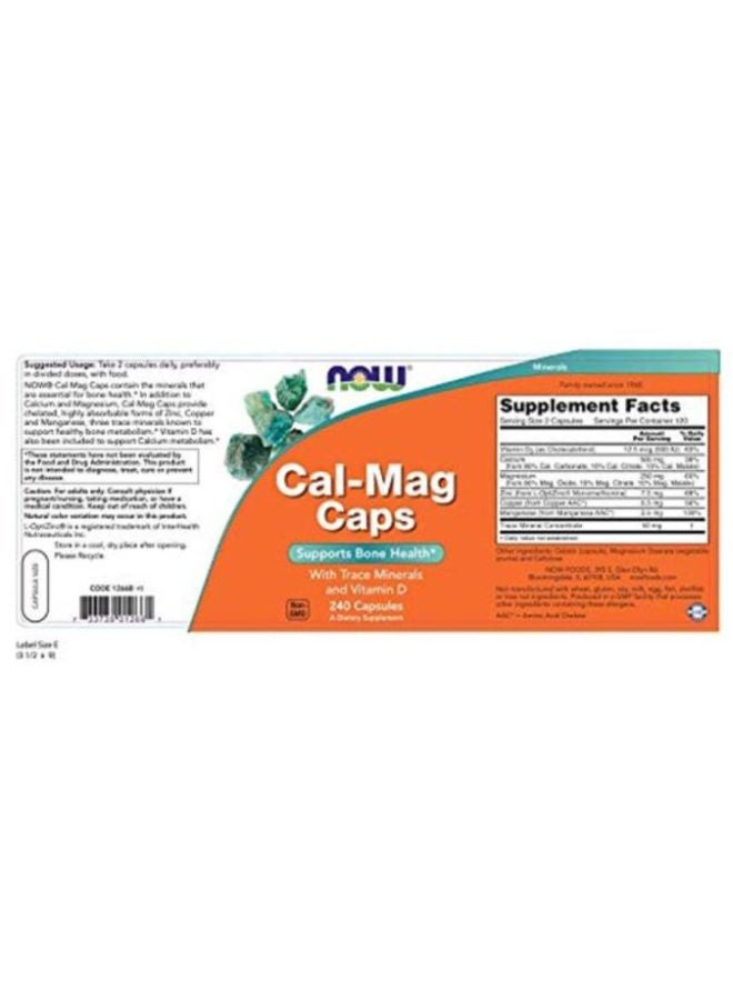 Now Foods Cal-Mag Caps - 240 Capsules - Image 2