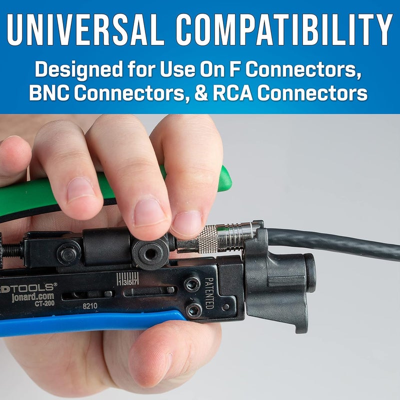 Jonard Tools CT-200 Universal Compression Tool for Coaxial Cable F Connector - Image 2
