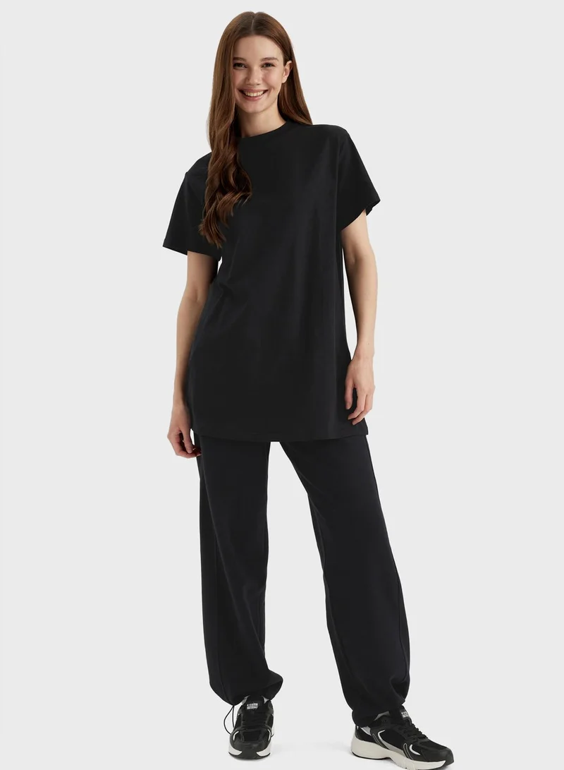 DeFacto Regular Fit Crew Neck Short Sleeve Tunic