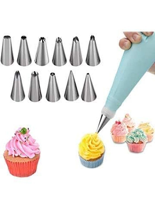 Aldea 15-Piece Cake Decorating Set – Frosting, Icing, Piping Bag Tips with Stainless Steel Nozzles, Reusable & Washable - Image 2