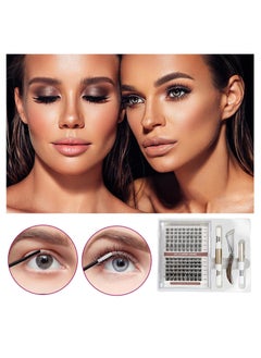 RATSAW Natural False Eyelashes Eyelash Extensions Mixed Lash Clusters Kit 108 Pieces Cluster Eyelash Kit Individual Lashes with Eyelash Glue Remover and Tweezers  - Image 2