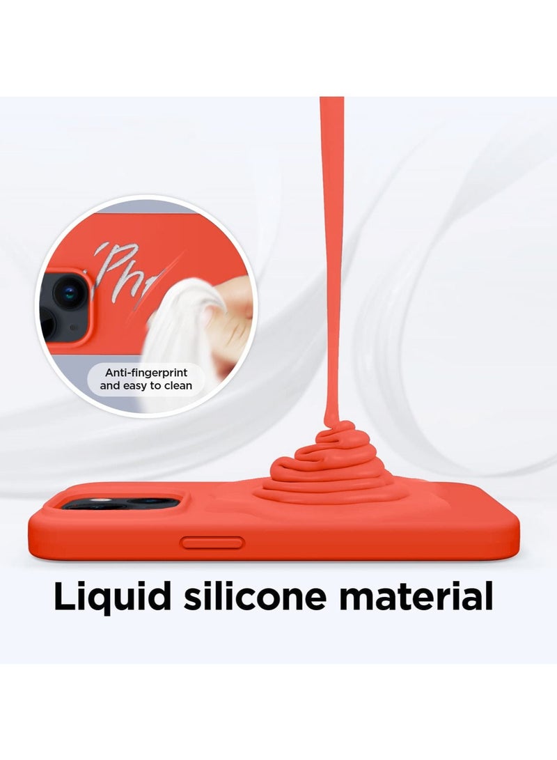 Wtech Magnetic Silicone Wireless Charging Case Cover For Apple iPhone 15 Plus Red - Image 5