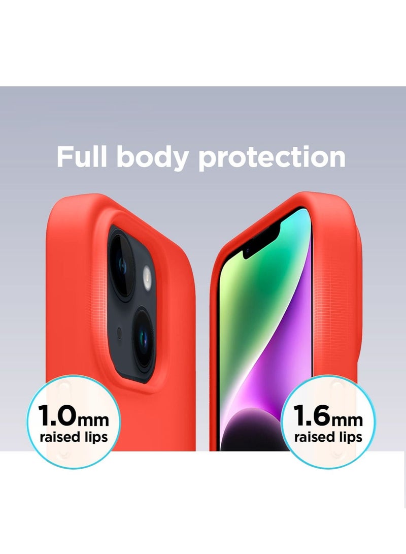 Wtech Magnetic Silicone Wireless Charging Case Cover For Apple iPhone 15 Plus Red - Image 4