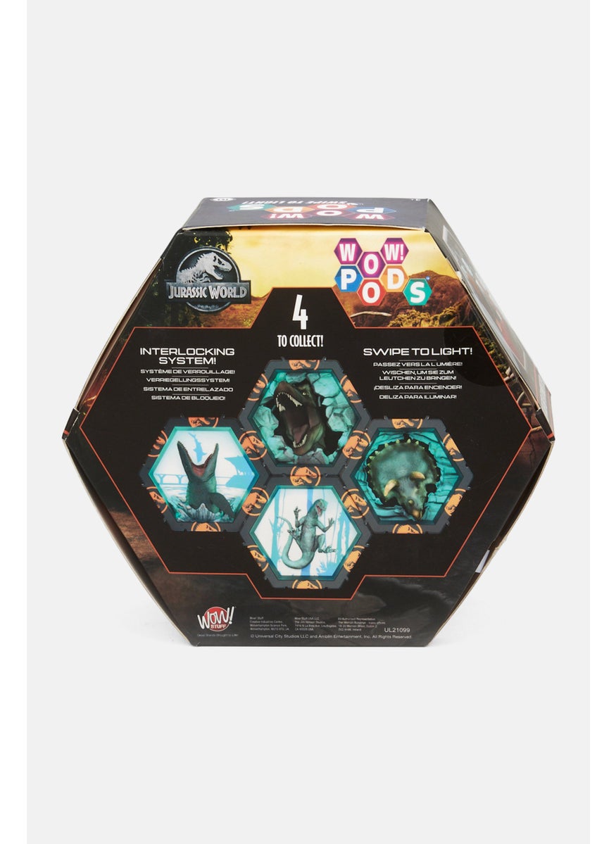 JURASSIC WORLD Wow Pods Light Up Figures Triceratops, Blue  - Image 2