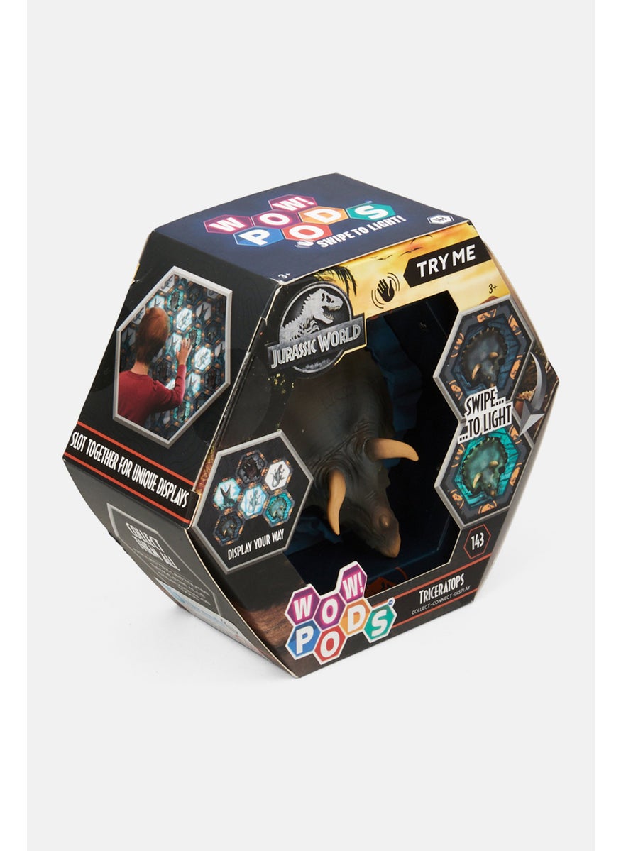JURASSIC WORLD Wow Pods Light Up Figures Triceratops, Blue  - Image 3