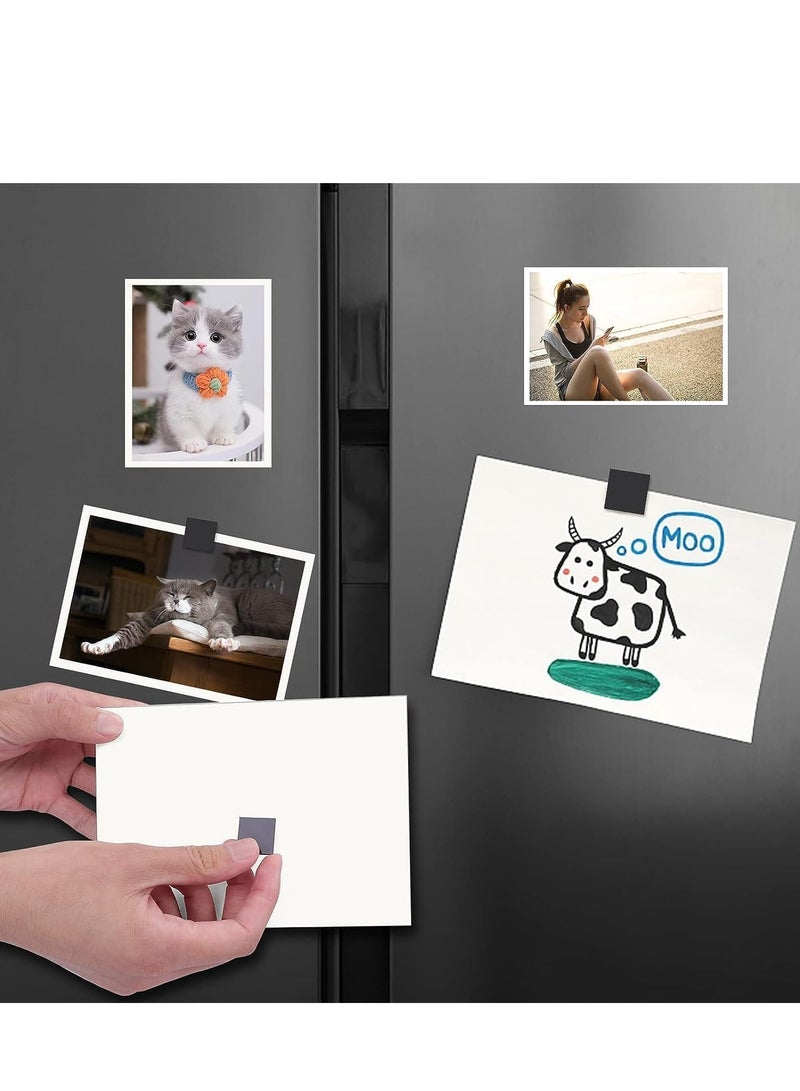 110 Pieces Magnetic Squares Square Magnets with 3M Strong Self Adhesive Backing Tape Perfect for DIY Art Projects Whiteboards and Fridge Magnet Square Tape 20mm x 20mm - Image 5