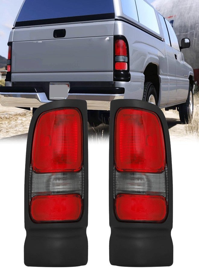 MiKaFex Tail Light Assembly Compatible With 1994-2001 Dodge Ram 1500 2500 3500 Driver and Passenger Side Rear Brake Lamps - Image 1