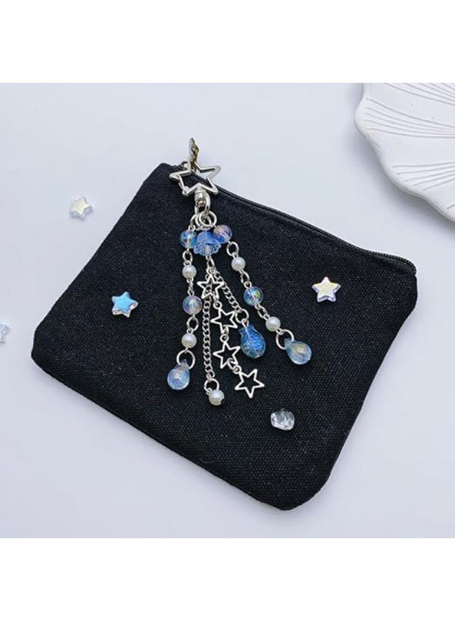 Keychain,Cute Car Keychains for Women Girls Bag Charms Purse Accessories Star Jelly Decor Personalized Gift, One Size - Image 2