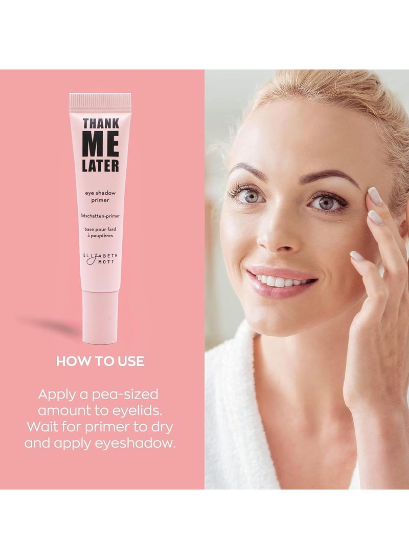 إليزابيث موت شكرا لي لاحقا العين التمهيدي - طويلة الأمد، ماتي قاعدة ظلال العين للأغطية الزيتية والارتداء الخالي من التجاعيد - المسام الحد الأدنى، التجاعيد ملء، صيغة التحكم في اللمع - الدليل على الملوثات، خفيفة الوزن، 10g - Image 5