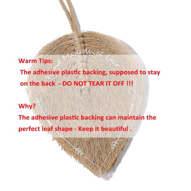 Artilady 2Pack Curtain Tiebacks Handmade Holdbacks - Farmhouse Curtain Tie Back Holder by Hand-Woven Cotton Rope, Bohemian Home Decoration Drapery Holdback (Leaf Brown) - Image 3