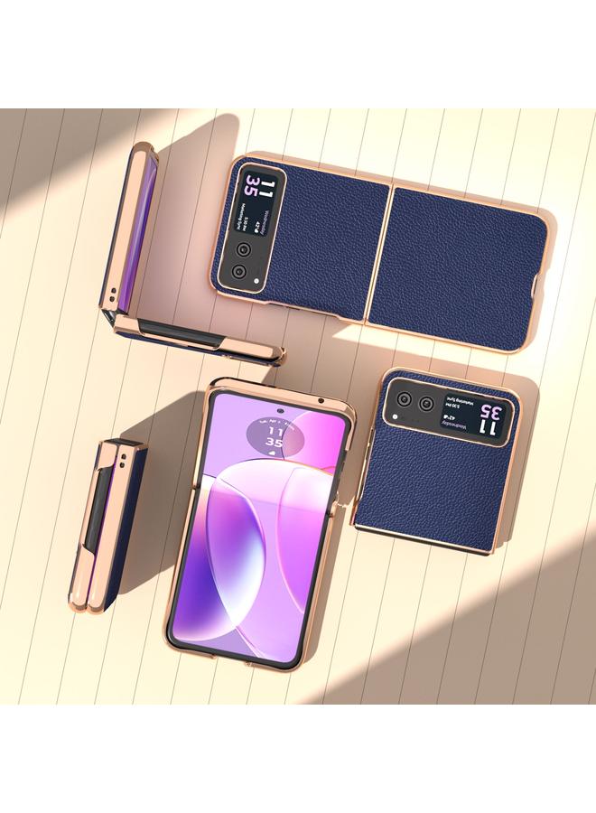 S-TOP Case For Motorola Razr 40 Genuine Leather Mino Series Nano Plating Phone Case - Image 3