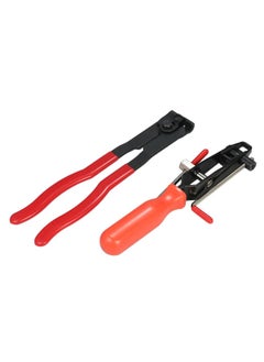 2-Piece Joint Boot Clamp And Plier Set Red/Orange/Black
