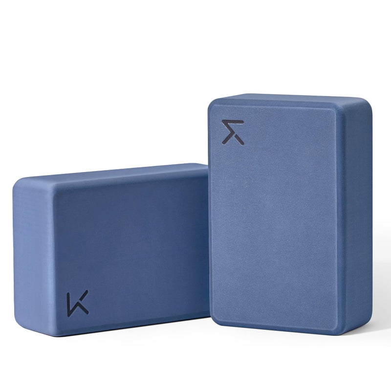 Keep Yoga Block, High Density EVA Foam Blocks for Yoga, Pilates, Meditation, Aid Balance, Support and Deepen Poses - Non-Slip Lightweight Durable,Navy Blue (Set of 2) - Image 1