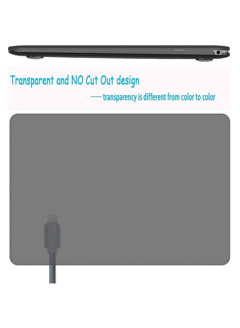 أمم مجموعة حماية كاملة لماك بوك اير 13 جديد أسود - حافظة صلبة مع غطاء لوحة مفاتيح وواقي شاشة لماك بوك اير 2019/2018 13 بوصة ايه 1932 مع شاشة ريتينا - Image 3