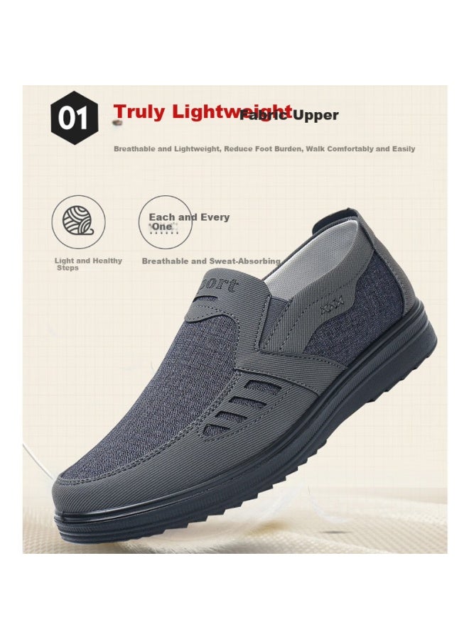 Anglerfish Old Beijing Cloth Shoes Men's Dad Shoes Soft Bottom Middle-aged And Elderly Large Size Spring And Autumn Breathable Shoes Ak33303 Black 42 - Image 3