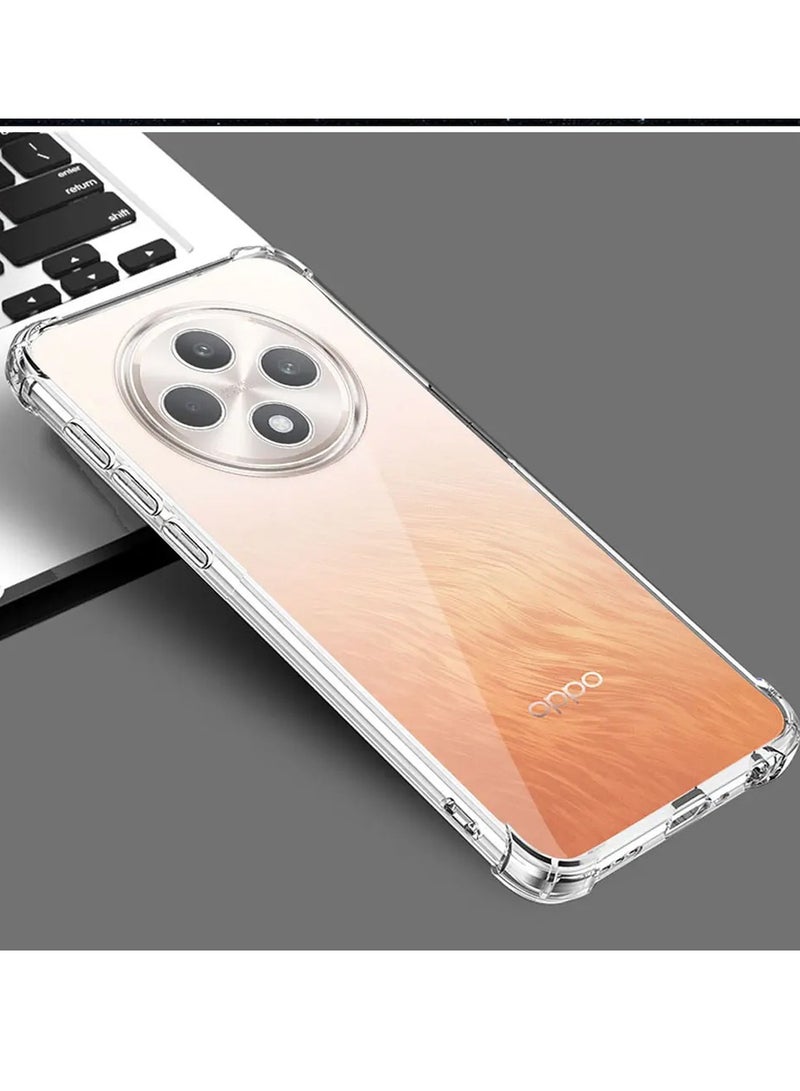 Wtech Oppo Reno12 F 5G 2024 TPU Bumper Corners with Hard PC Case Cover - Clear - Image 2