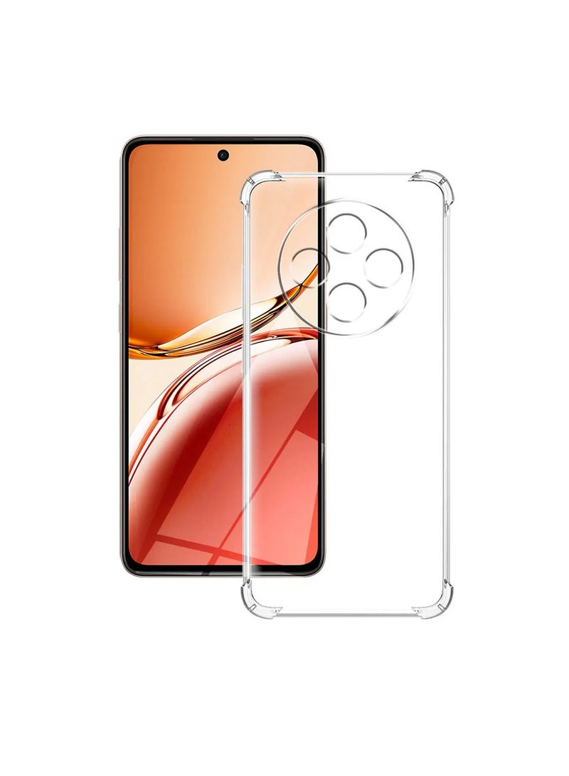 Wtech Oppo Reno12 F 5G 2024 TPU Bumper Corners with Hard PC Case Cover - Clear - Image 3