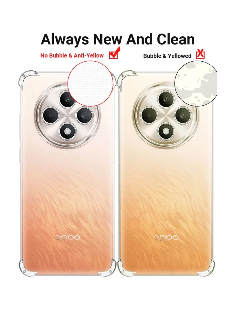 Wtech Oppo Reno12 F 5G 2024 TPU Bumper Corners with Hard PC Case Cover - Clear - Image 4