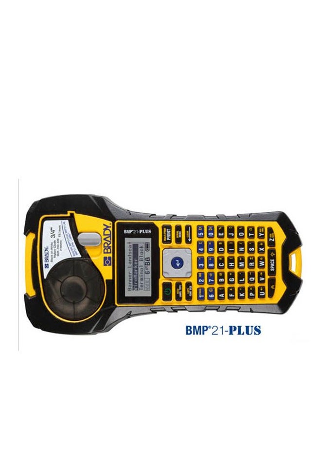 Brady BMP21-PLUS Handheld Label Printer with Rubber Bumpers, Multi-Line Print, 6 to 40 Point Font
