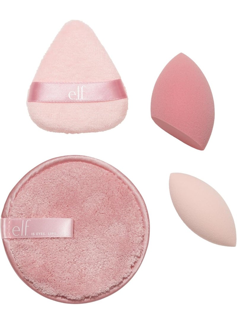 إلف مجموعة إسفنجة المكياج، مجموعة إسفنجة المكياج المكونة من أربع قطع لتطبيق ودمج وإزالة مكياج الوجه بسلاسة، نباتية وخالية من القسوة - Image 4