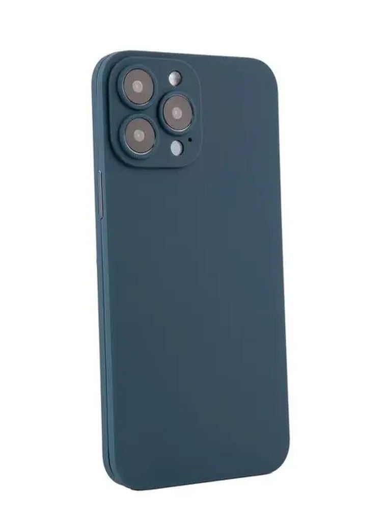 ديفيا جراب واقٍ 2 في 1 من الزجاج المقوى فائق النحافة لهاتف iPhone 13 Pro Max مقاس 6.7 بوصة / واقي شاشة مضاد للخدش / واقي شاشة كامل الجسم 360 مع إطار محاذاة - أزرق - Image 2