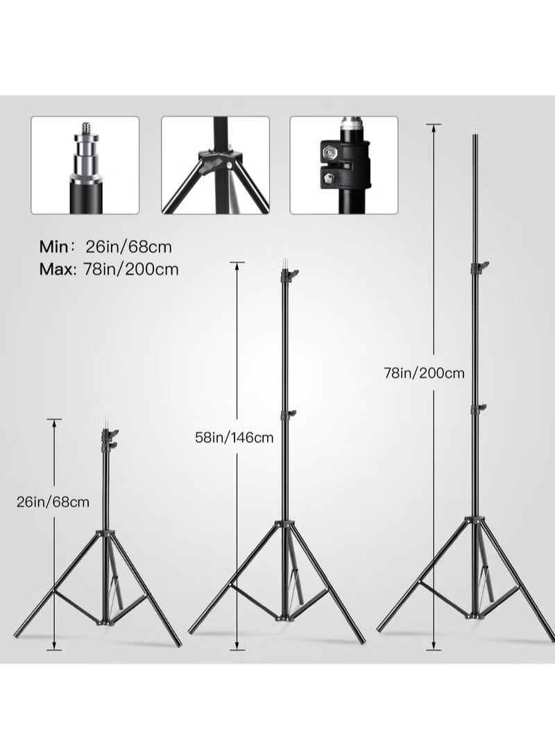 Arabest 12 inch LED Video Light Kit,2700K-7500K 10W Photography Studio Light with Tripod Stand and Phone Holder for Video Recording, Game Streaming - Image 5
