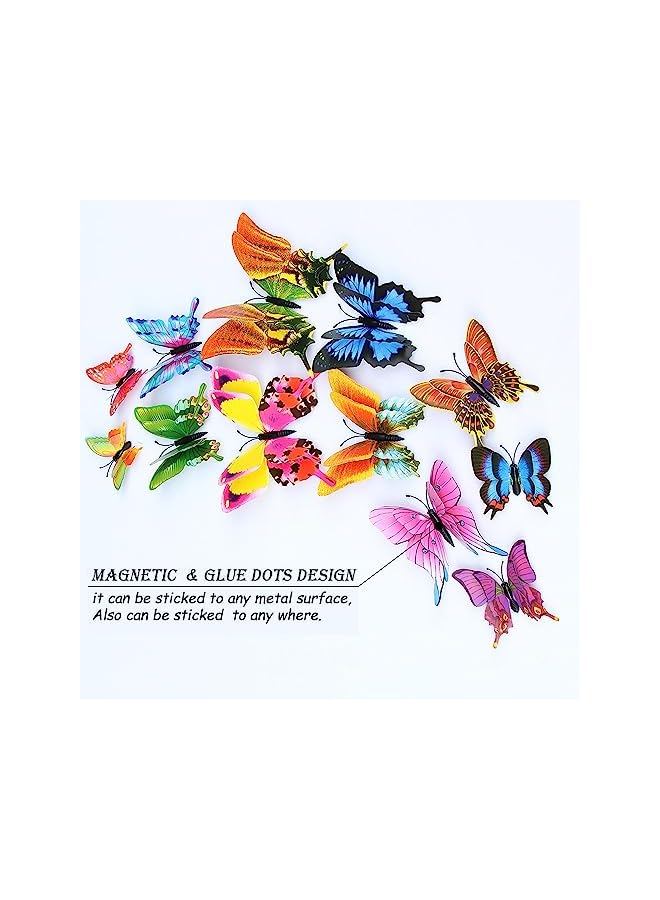 Butterfly Wall Decor 12 PCS, 3D Butterflies Stickers for Party Decorations with Magnets (Swallow, 12) - Image 3
