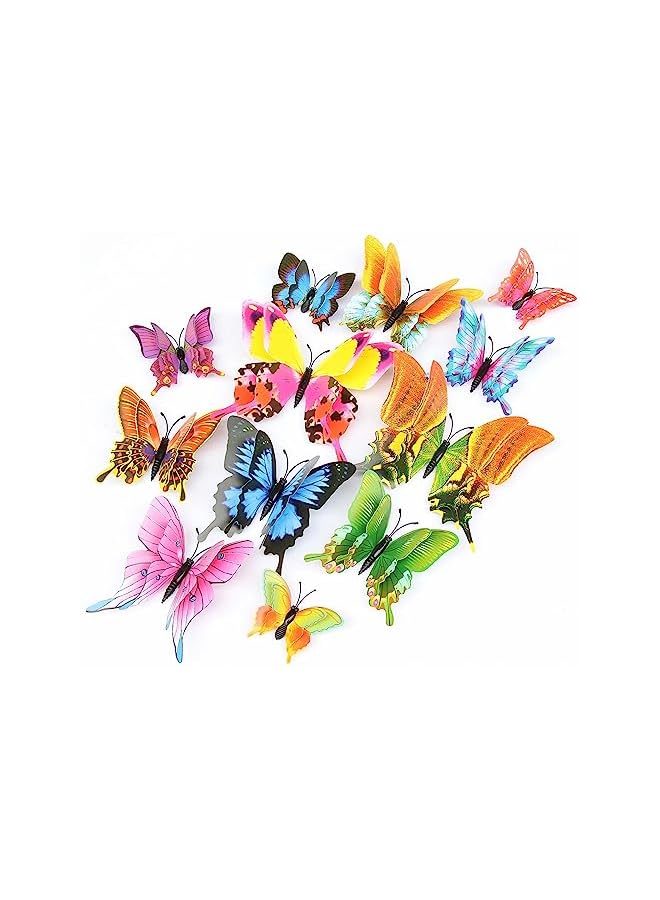 Butterfly Wall Decor 12 PCS, 3D Butterflies Stickers for Party Decorations with Magnets (Swallow, 12) - Image 1