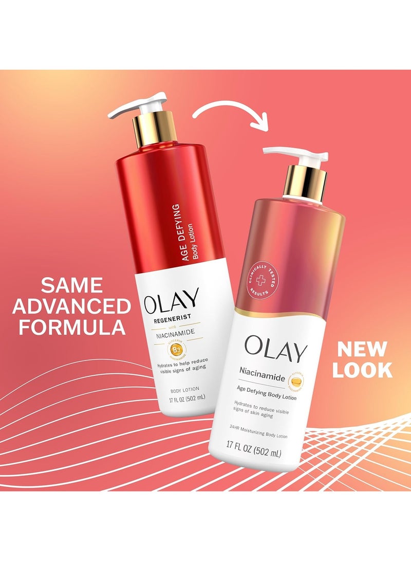 لوشن الجسم أولاي للنساء، مُقاوم لعلامات التقدم في السن مع سيروم النياسيناميد، يُقلل علامات شيخوخة البشرة بشكل واضح، ترطيب يدوم 24 ساعة، تركيبة سريعة الامتصاص، مُركب فيتامين ب3، لجميع أنواع البشرة، 502 مل - Image 5