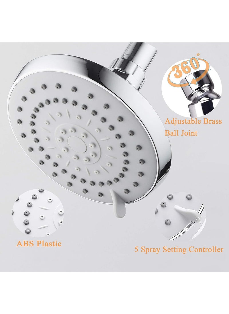 Carnival CARNIVAL Luxury Adjustable Multi Flow 5 Mode Function ABS (5" inch) Round Shaped Overhead Shower Without ARM | Pellet,Massage & Rain Flow Shower Head For Bathroom  - Image 3