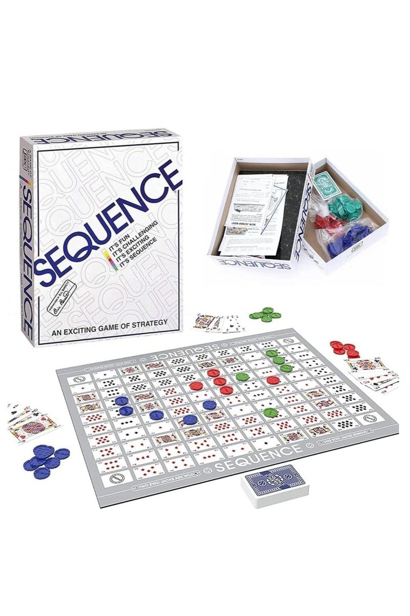 SEQUENCE fun strategy board game for family and friends at parties. - Image 1