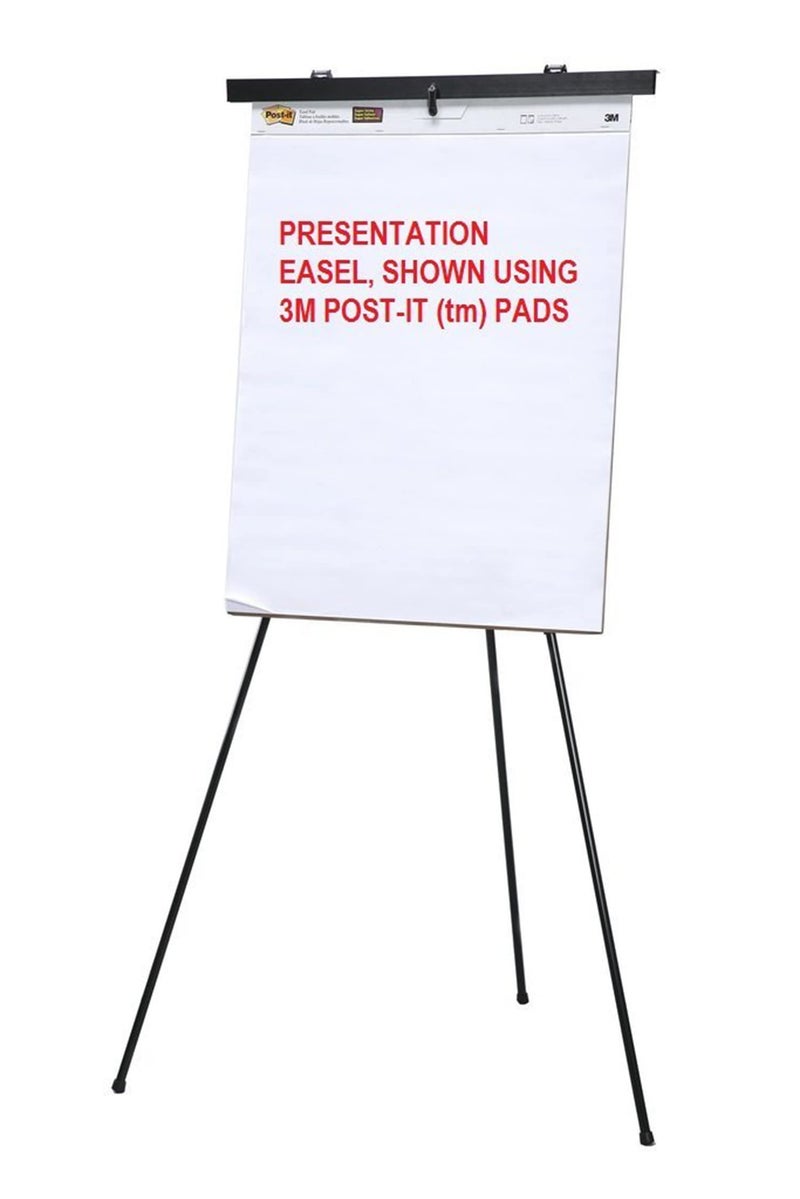 Audio-Visual Direct Lightweight Aluminum Flip-Chart Presentation Easel, 70 Inches, Black - Image 2