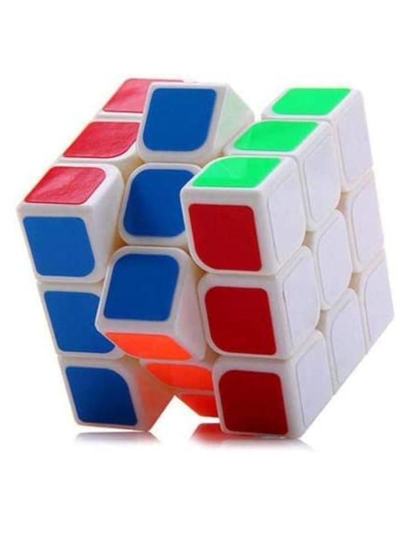 Brain Game Toy,Magic High Speed Cube for Kids & Adults Best Gift for Kid Stickerless Rubiks Cube 3x3x3 Toy 5.9Cm for 3 Years & Up Multi Color Sticker Less,Super Smooth Smart Cubes  - Image 1