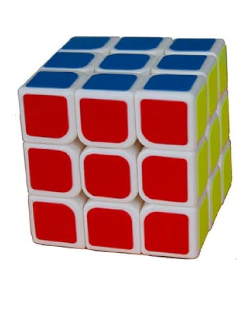 Brain Game Toy,Magic High Speed Cube for Kids & Adults Best Gift for Kid Stickerless Rubiks Cube 3x3x3 Toy 5.9Cm for 3 Years & Up Multi Color Sticker Less,Super Smooth Smart Cubes  - Image 3