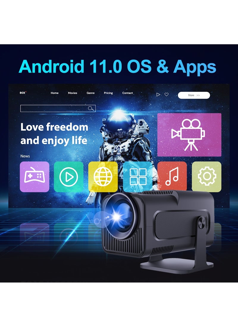 4K Native 1080P Android 11 Projector 390ANSI HY320 Dual Wifi6 BT5.0 Cinema Outdoor Portable Projetor Upgrated HY300  - Image 2
