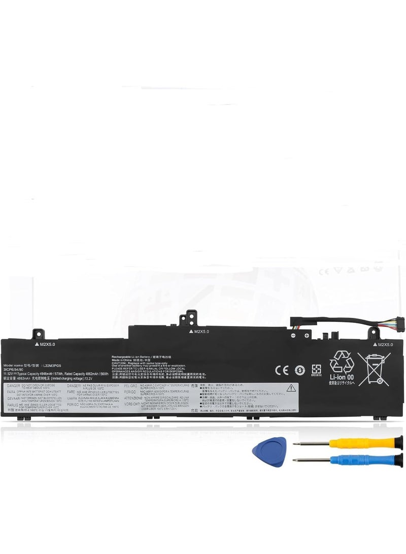 Terabyte 11.52V 57Wh L22M3PG5 L22B3PG5 L22D3PG5 L22L3PG5 Batería portátil compatible para Compatible for Len-ovo ThinkPad E14 Gen 5 2023 6 2024 E16 1 2023 2 2024 Series - Image 1