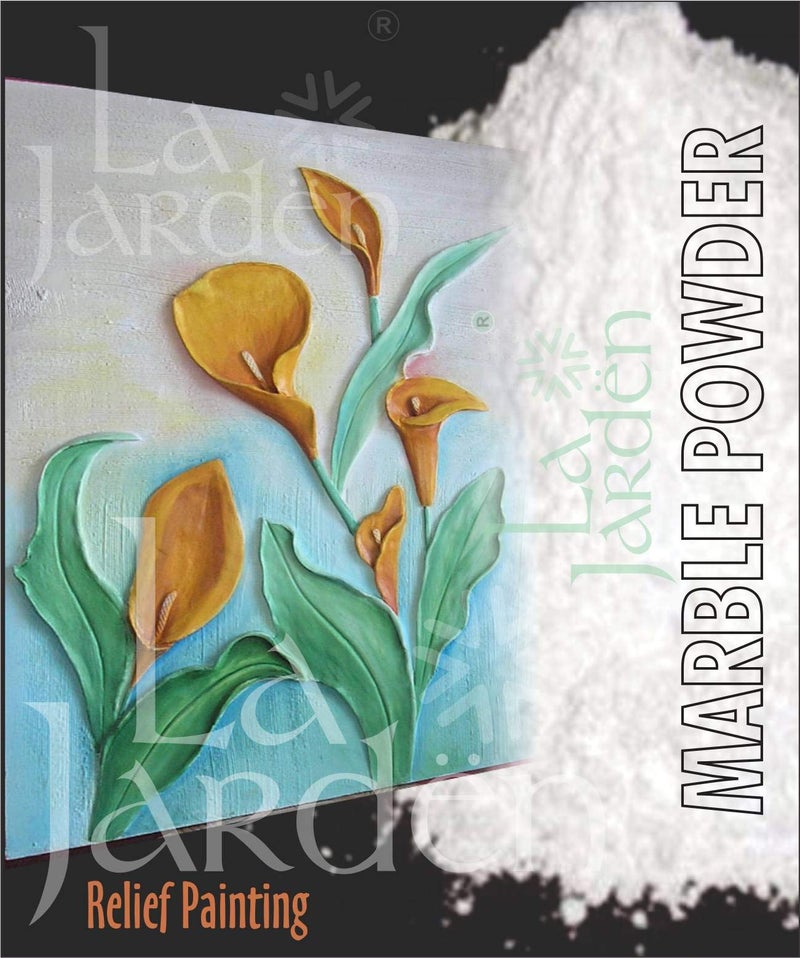 La Jarden بودرة الرخام الأبيض La Jarden® 950 جرام للفن الجداري، الرسم، فن الليبان، الفن البارز ثلاثي الأبعاد، الأرضيات، الأعمال اليدوية، الهدايا، الطلاب، الأطفال وجميع الفنون والحرف - عبوة واحدة - Image 4