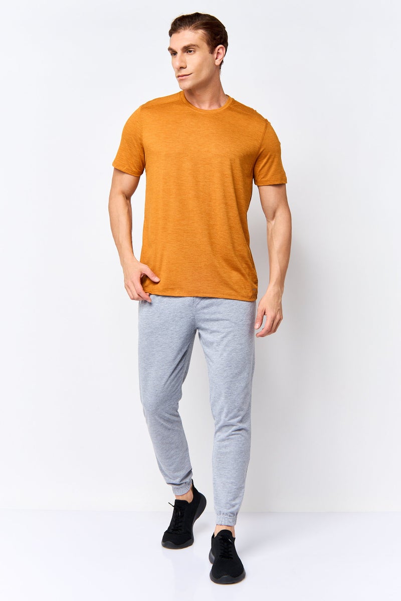 MOTION Men Sportswear Fit Short Sleeve Training T-Shirt, Orange - Image 2