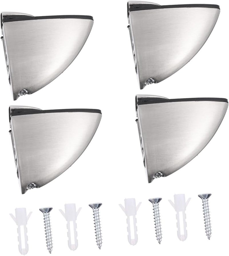 Tehaux 2 Pack Brushed Surface Shelf Support Corner Bracket Easy Install Furniture Bracket - Image 1