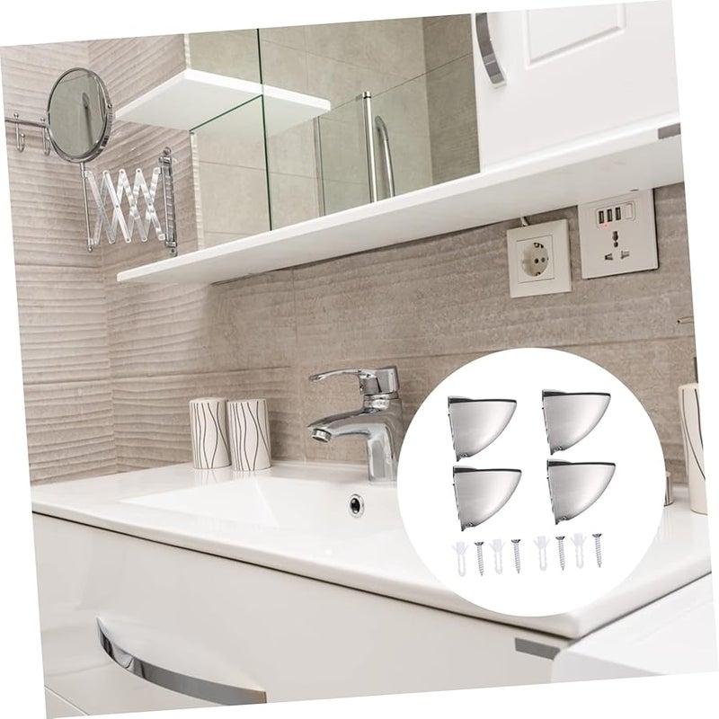 Tehaux 2 Pack Brushed Surface Shelf Support Corner Bracket Easy Install Furniture Bracket - Image 3